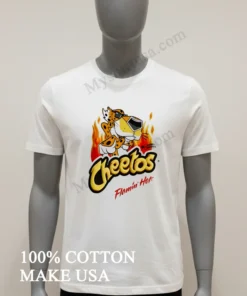 Cheetos Chester Cheetah Flamin Hot Fire Graphic funny america t-shirts