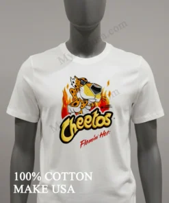 Cheetos Chester Cheetah Flamin Hot Fire Graphic funny america t-shirts