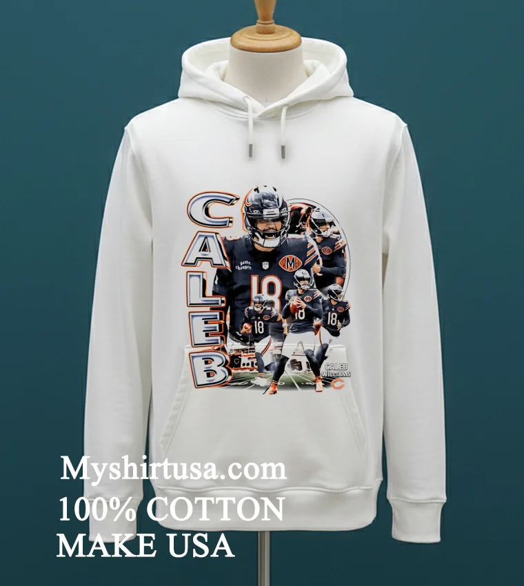 Chicago Bears Caleb Williams Graphic Shirt White T Shirt 1