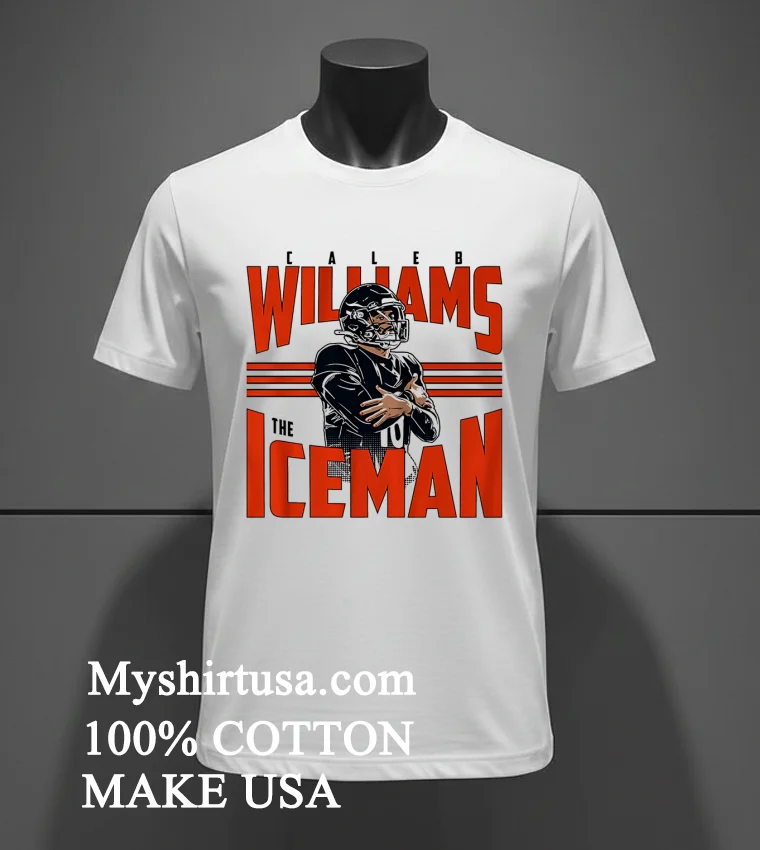Chicago Bears Caleb Williams Iceman Celebration Shirt White T Shirt 3