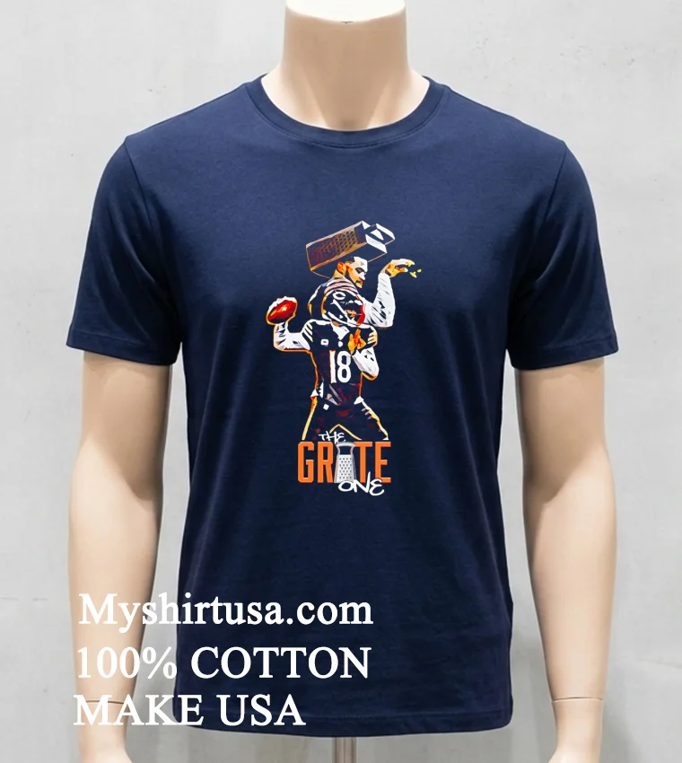 Chicago Bears Caleb Williams The Grate One Shirt Navy Shirt