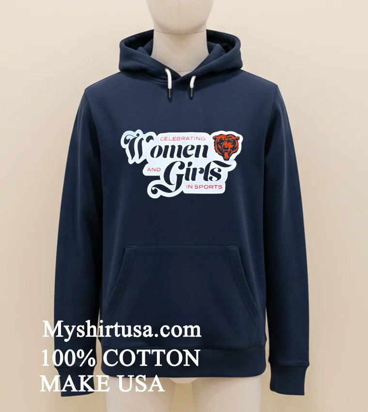 Chicago Bears Celebrating Women And Girls In Sports Shirt - navy-shirt Chicago Bears Celebrating Women And Girls In Sports Shirt Navy Shirt 1