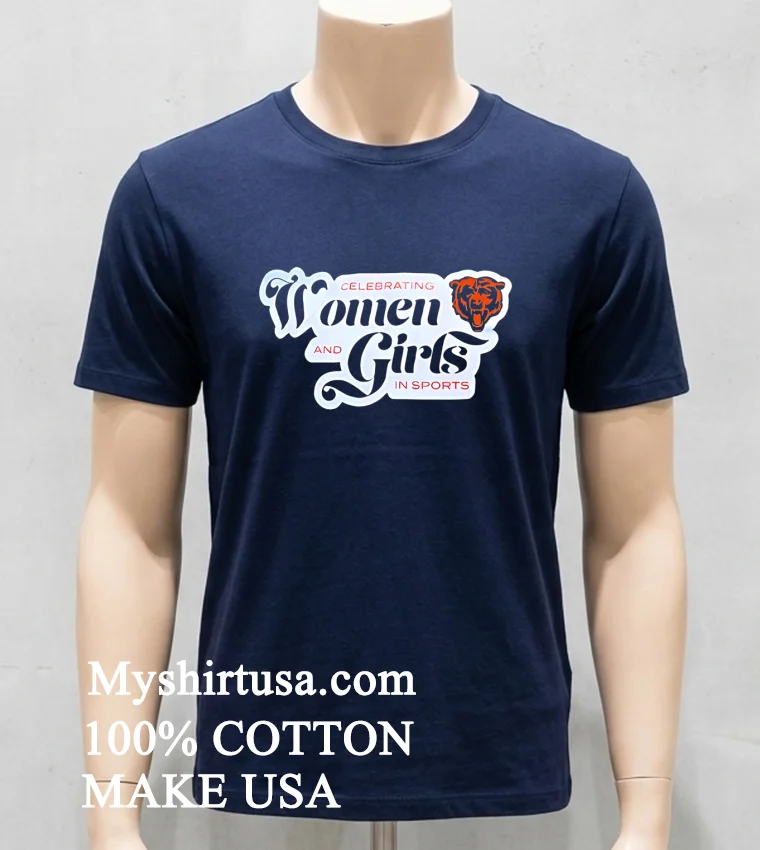 Chicago Bears Celebrating Women And Girls In Sports Shirt Navy Shirt
