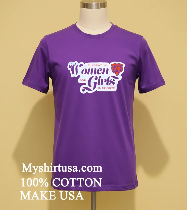Chicago Bears Celebrating Women And Girls In Sports Shirt - purple-shirt Chicago Bears Celebrating Women And Girls In Sports Shirt Purple Shirt