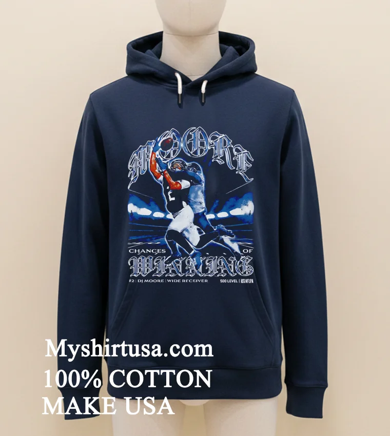 Chicago Bears Dj Moore Chances Of Catch Shirt - navy-shirt Chicago Bears Dj Moore Chances Of Catch Shirt Navy Shirt 1