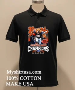 Chicago Bears Nfl Mascot Champions 2025 Nfc North Champions Skyline Shirt