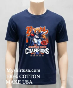 Chicago Bears Nfl Mascot Champions 2025 Nfc North Champions Skyline Shirt
