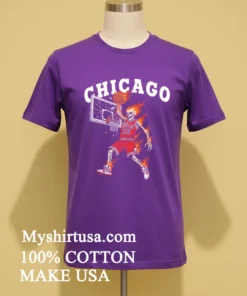 Chicago Bulls Men’s Basketball Skeleton Player Fire Shirt