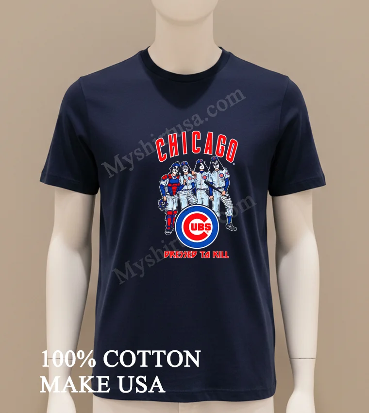Chicago Cubs Dressed To Kill new t-shirt - navy-shirt Chicago Cubs Dressed To Kill Shirt Navy Shirt