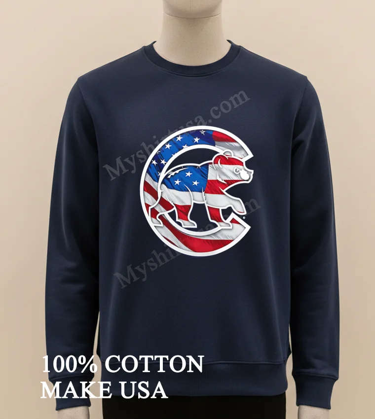 Chicago Cubs Team Banner Wave Logo Shirt - long sleve shirt Chicago Cubs Team Banner Wave Logo Shirt Long Sleve Shirt