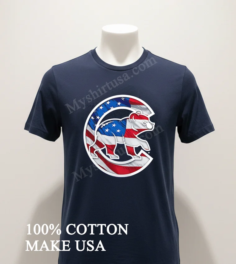 Chicago Cubs Team Banner Wave Logo Shirt - navy-shirt Chicago Cubs Team Banner Wave Logo Shirt Navy Shirt