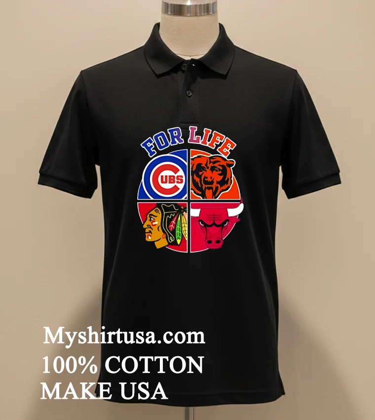 Chicago For Life Logo Sports 2026 Shirt Balck Shirt 1
