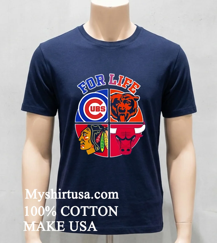 Chicago For Life Logo Sports 2026 Shirt Navy Shirt