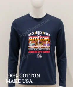 Chiefs Back 2 Back 2 Back Super Bowl Lix funny america t-shirts