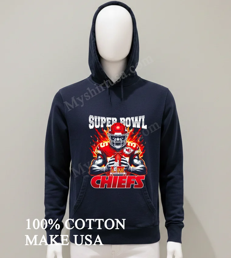 Chiefs Vs Eagles Super Bowl Lix Burning Warrior Scream Chiefs Shirt Balck Shirt