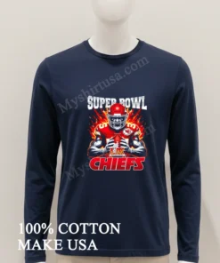 Chiefs Vs. Eagles Super Bowl Lix Burning Warrior Scream Chiefs funny america t-shirts
