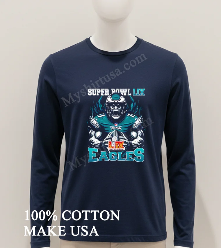 Chiefs Vs Eagles Super Bowl Lix Burning Warrior Scream Eagles Shirt Hoodie Shirt