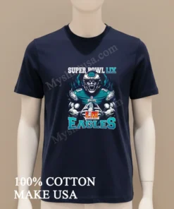 Chiefs Vs. Eagles Super Bowl Lix Burning Warrior Scream Eagles funny america t-shirts