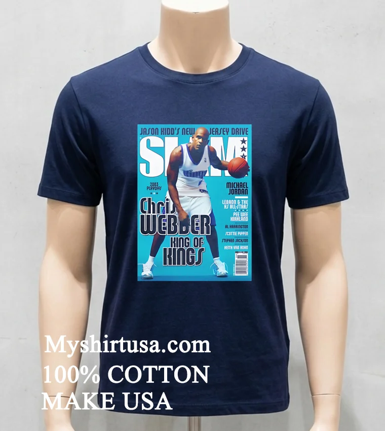 Chris Webber King Of Kings Slam Cover Nba Basketball Shirt Navy Shirt