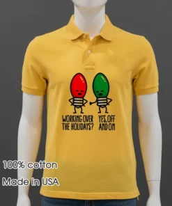 Christmas Lights Pun Working Over Holidays Funny 2025 Shirt