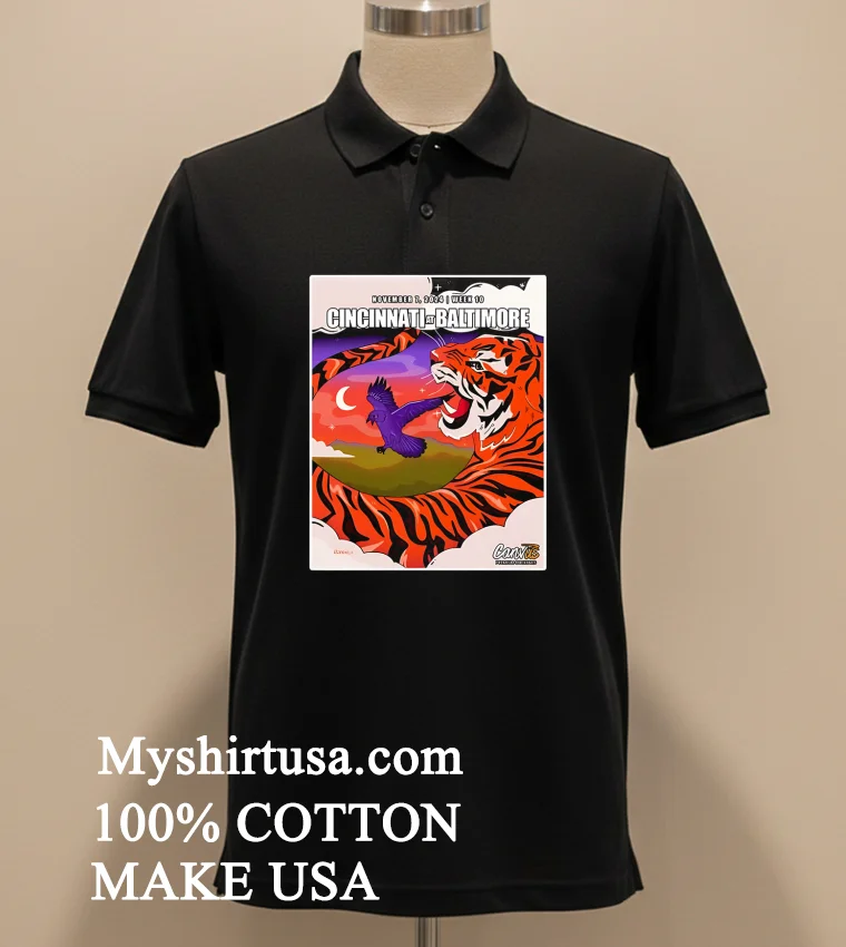 Cincinnati Bengals At Baltimore Ravens Game Poster Shirt Balck Shirt