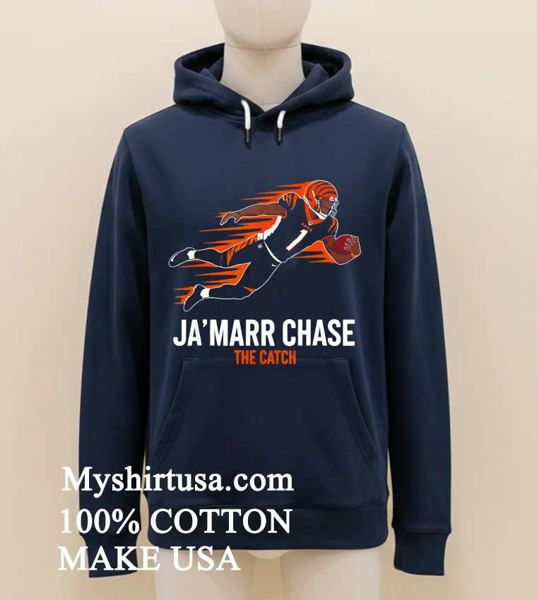 Cincinnati Bengals Jamarr Chase The Catch Shirt Navy Shirt 1