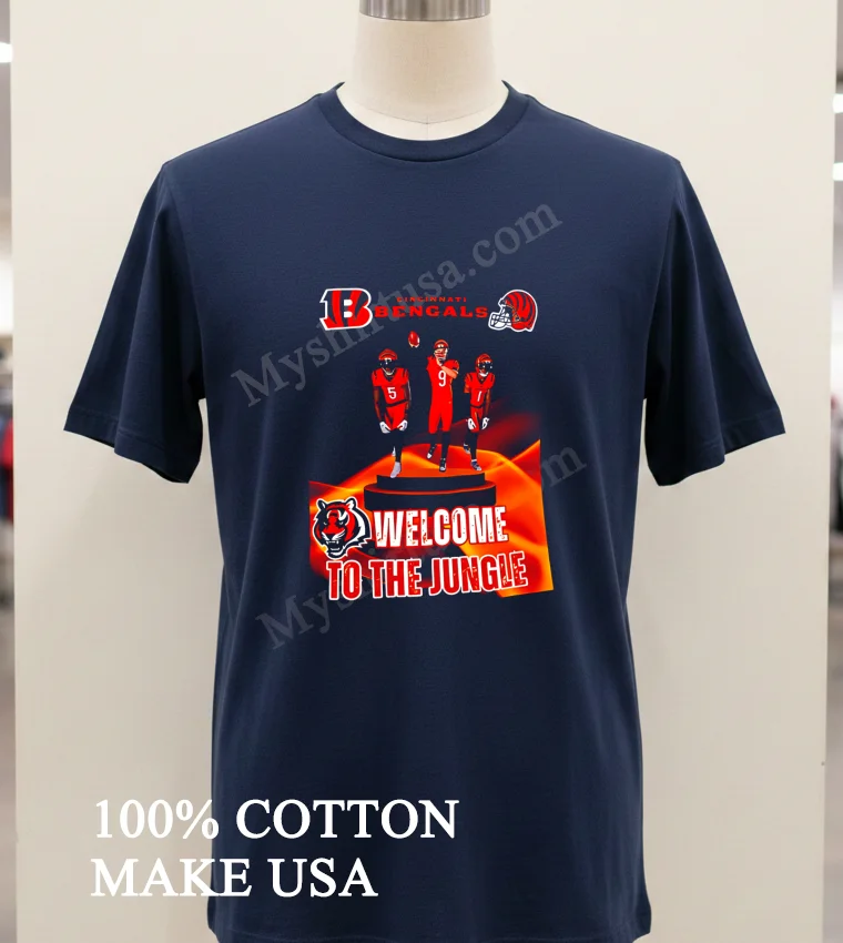 Cincinnati Bengals Welcome To The Jungle new t-shirt - navy-shirt Cincinnati Bengals Welcome To The Jungle Shirt Navy Shirt 1