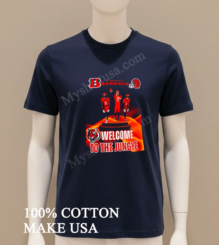 Cincinnati Bengals Welcome To The Jungle new t-shirt - navy-shirt Cincinnati Bengals Welcome To The Jungle Shirt Navy Shirt