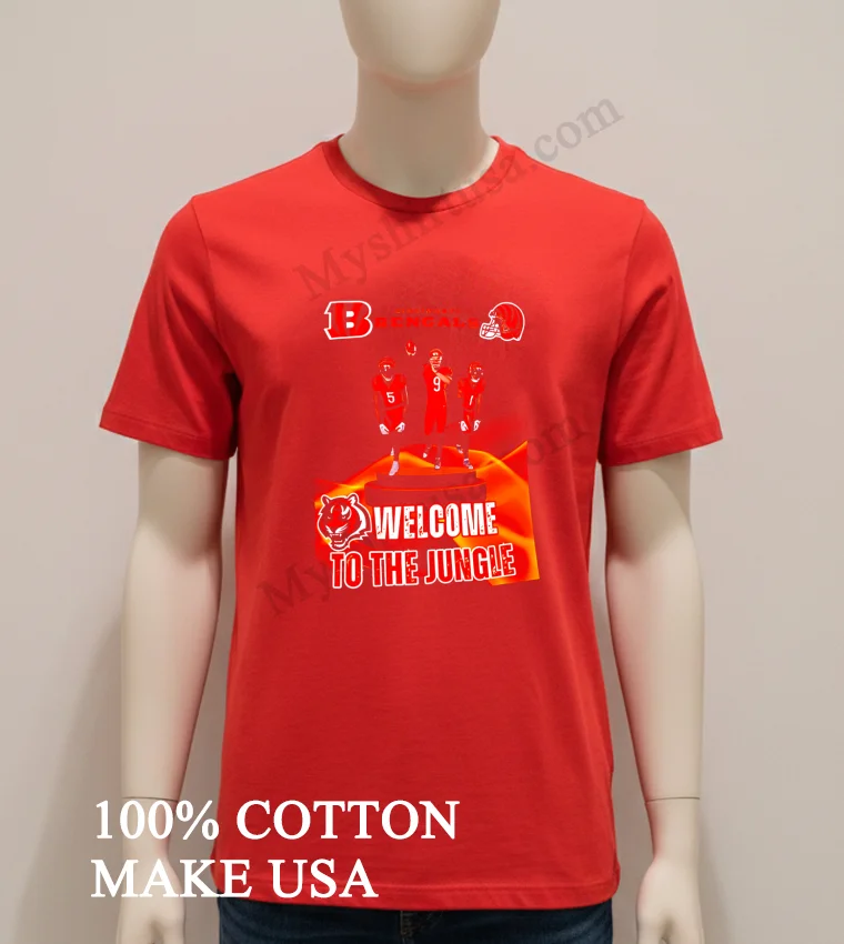Cincinnati Bengals Welcome To The Jungle new t-shirt - red-shirt Cincinnati Bengals Welcome To The Jungle Shirt Red Shirt