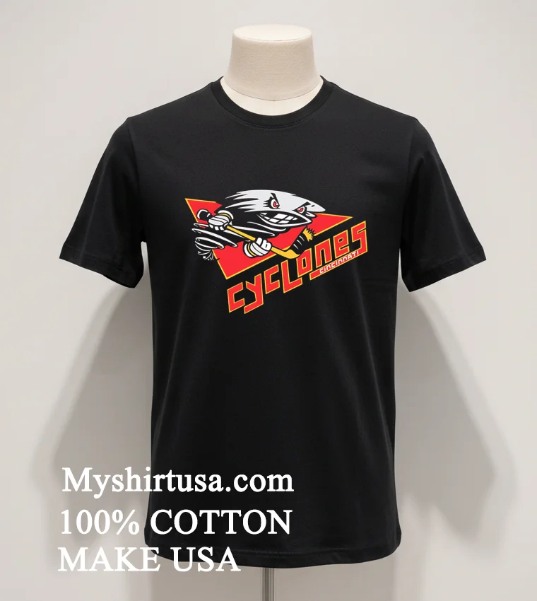 Cincinnati Cyclones Logo Style Shirt Balck Shirt 1