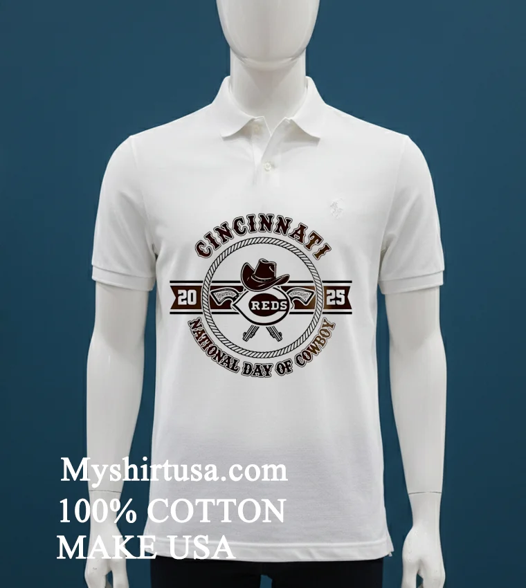 Cincinnati Reds Mlb X National Day Of Cowboys Baseball Shirt - white-t-shirt Cincinnati Reds Mlb X National Day Of Cowboys Baseball Shirt White T Shirt 1