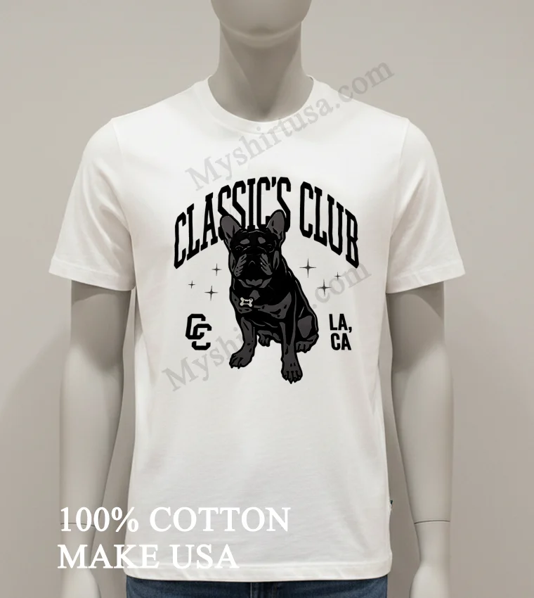Classic S Club Pittsburgh Dog funny america t-shirts - white-t-shirt Classics Club Pittsburgh Dog Shirt White T Shirt 1