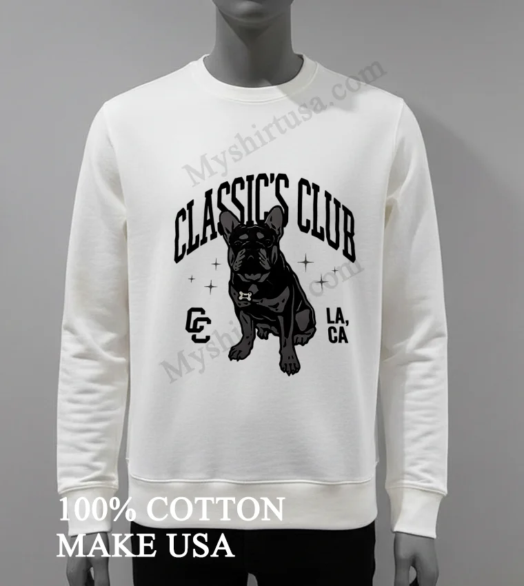 Classic S Club Pittsburgh Dog funny america t-shirts - white-t-shirt Classics Club Pittsburgh Dog Shirt White T Shirt 3