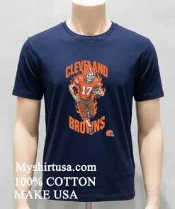 Cleveland Browns Men’s Football Skeleton Player Burning Shirt