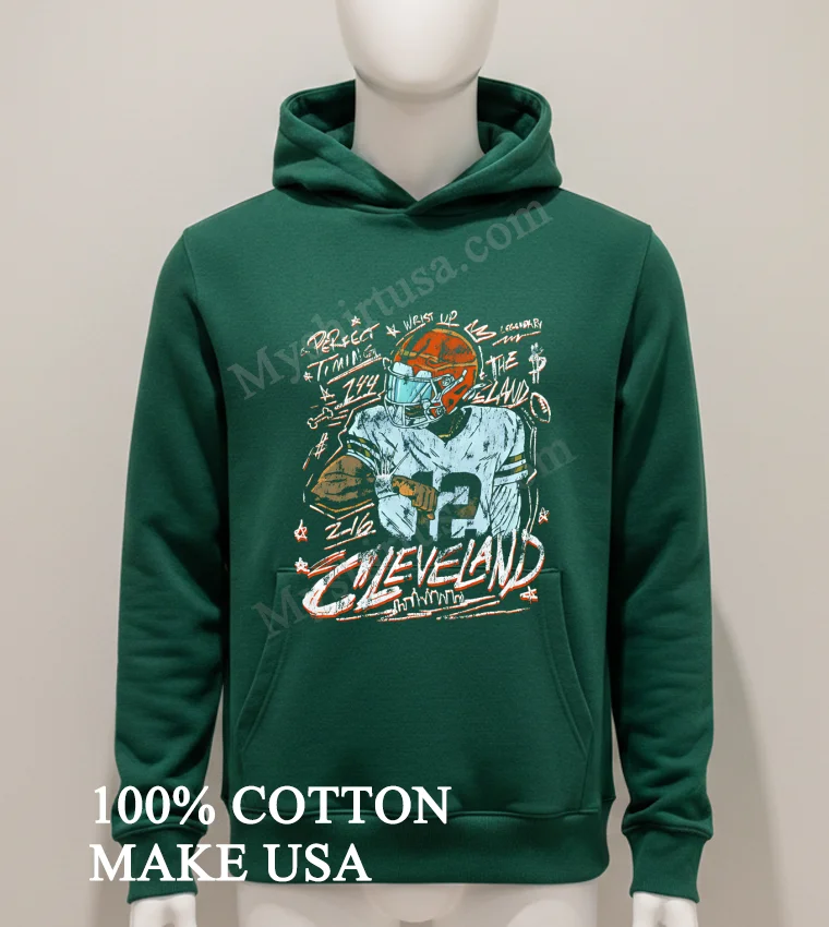 Cleveland Football Perfect Timing The Land Retro new t-shirt - hoodie-shirt Cleveland Football Perfect Timing The Land Retro Shirt Hoodie Shirt