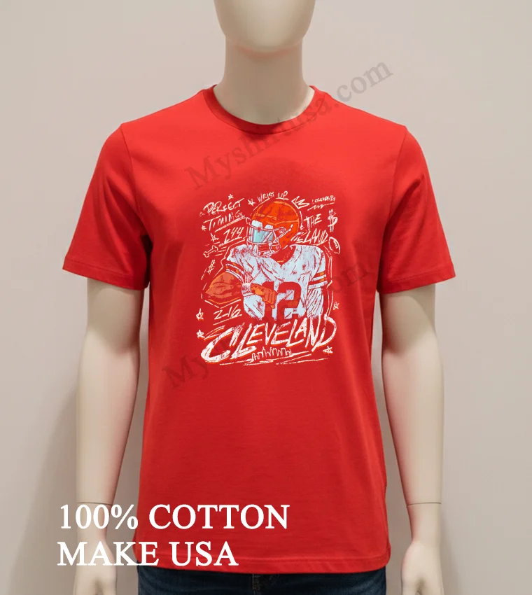 Cleveland Football Perfect Timing The Land Retro new t-shirt - red-shirt Cleveland Football Perfect Timing The Land Retro Shirt Red Shirt