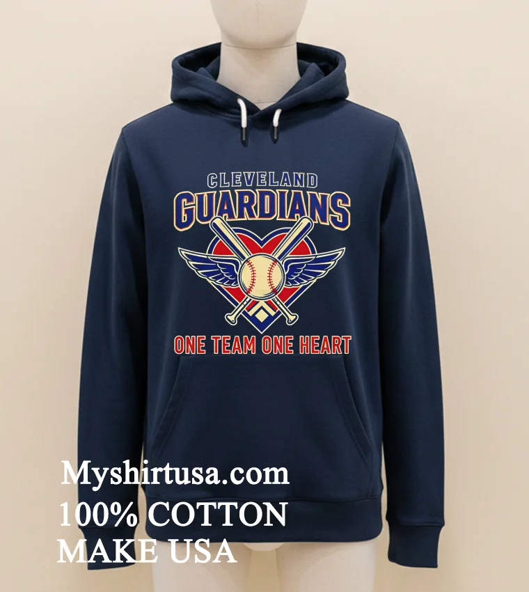 Cleveland Guardians One Team One Heart Shirt - navy-shirt Cleveland Guardians One Team One Heart Shirt Navy Shirt 1