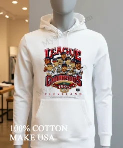 Cleveland Indians 1995 League Champion Caricature Vintage funny america t-shirts