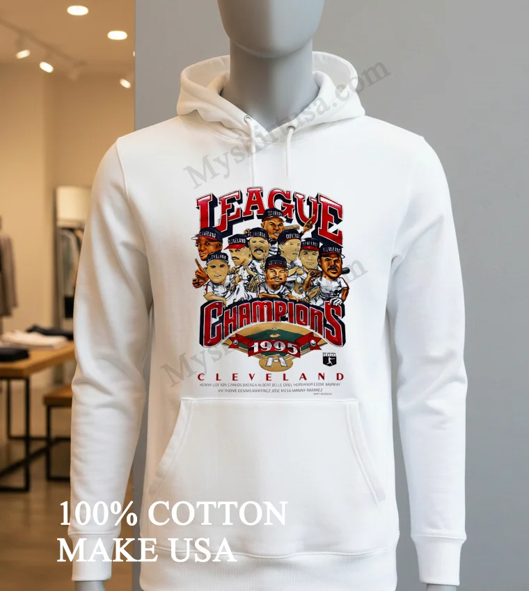Cleveland Indians 1995 League Champion Caricature Vintage Shirt Hoodie Shirt