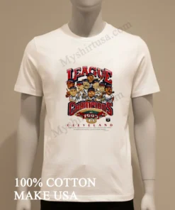 Cleveland Indians 1995 League Champion Caricature Vintage funny america t-shirts
