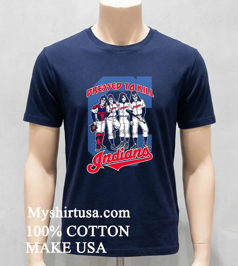 Cleveland Indians X Dressed To Kill Shirt - navy-shirt Cleveland Indians X Dressed To Kill Shirt Navy Shirt