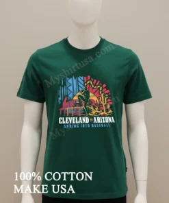 Cleveland To Arizona Spring Into Baseball Stadium Cactus funny america t-shirts