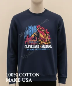 Cleveland To Arizona Spring Into Baseball Stadium Cactus funny america t-shirts