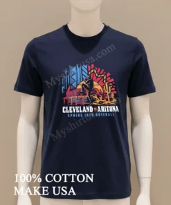 Cleveland To Arizona Spring Into Baseball Stadium Cactus funny america t-shirts