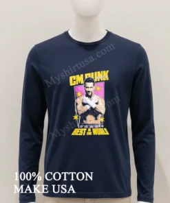 Cm Punk Best In The World Wrestling Graphic funny america t-shirts