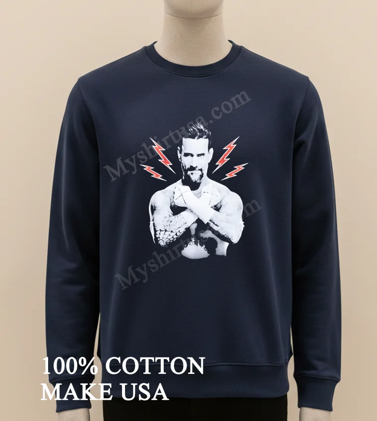 Cm Punk Best In The World Wrestling Lightning Bolt funny america t-shirts - long sleve shirt Cm Punk Best In The World Wrestling Lightning Bolt Shirt Long Sleve Shirt