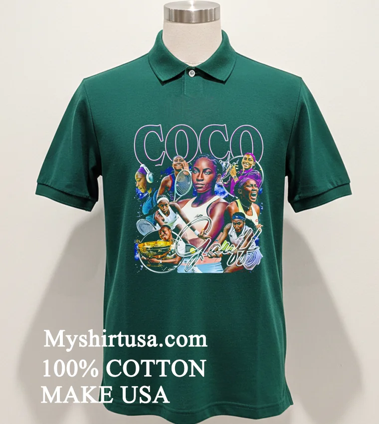 Coco Gauff Tennis Graphic Shirt Green Shirt