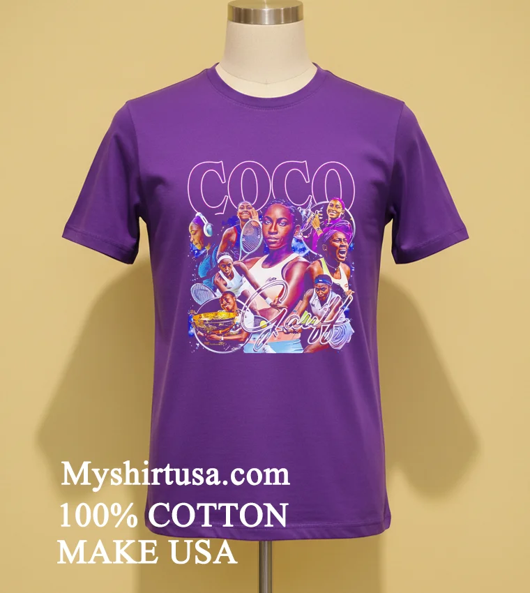 Coco Gauff Tennis Graphic Shirt - purple-shirt Coco Gauff Tennis Graphic Shirt Purple Shirt