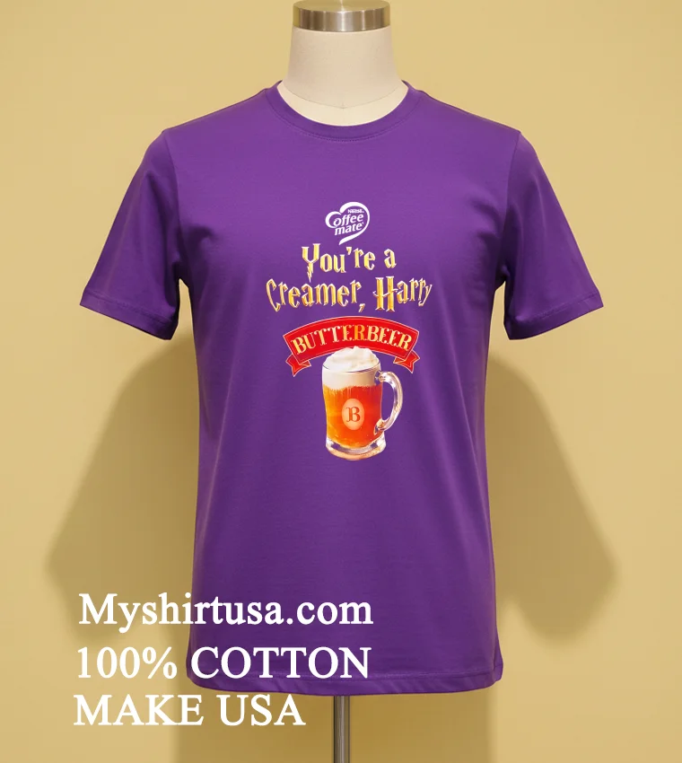 Coffeemate X Harry Potter Butterbeer Coffee Creamer Shirt Purple Shirt