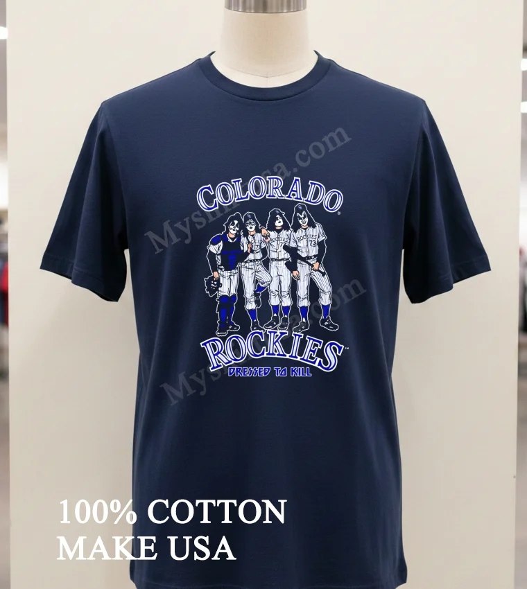 Colorado Rockies Dressed To Kill new t-shirt - navy-shirt Colorado Rockies Dressed To Kill Shirt Navy Shirt 1